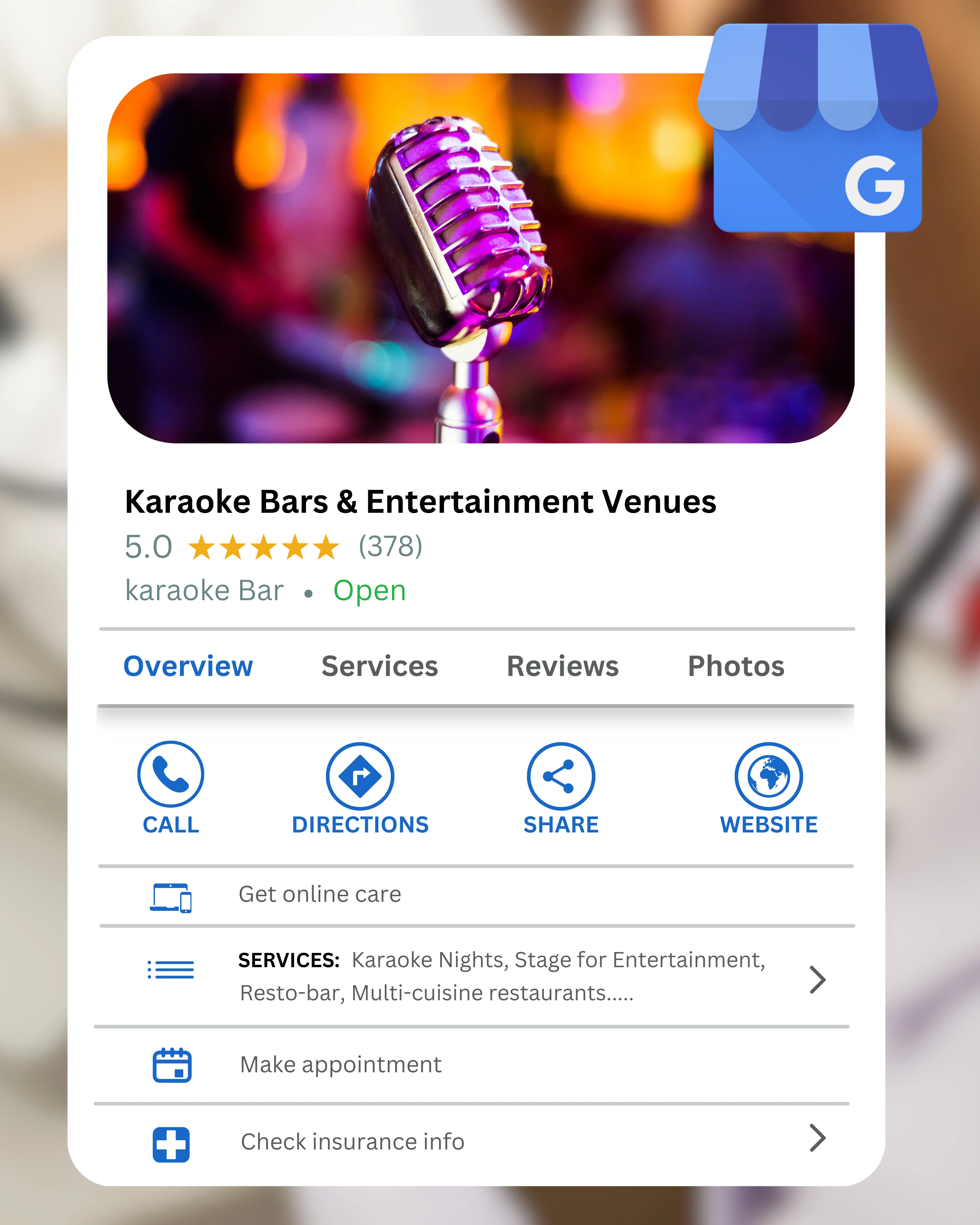 google map karaoke ratings